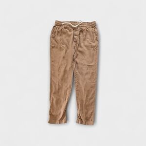 Quince Men's 100% European Linen Pants Medium Driftwood Brown Tapered Leg